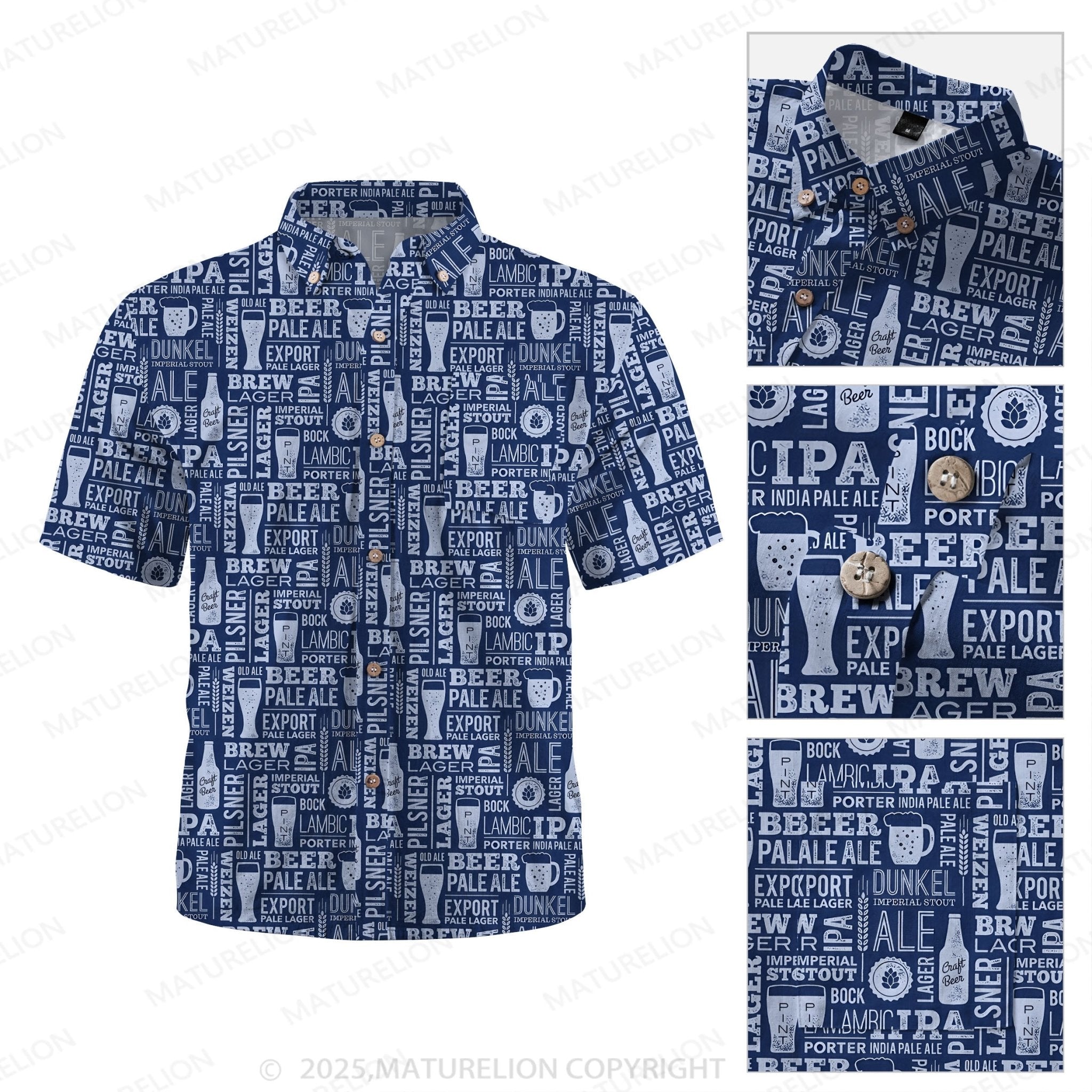 Maturelion Surf and Sand Button Up Shirt