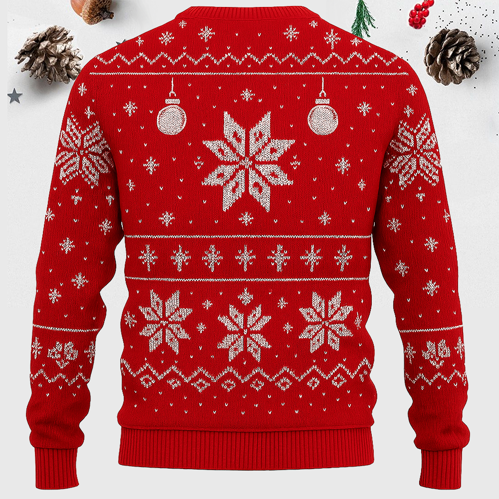 Maturelion Sweater Hail Santa Christmas Ugly Sweater
