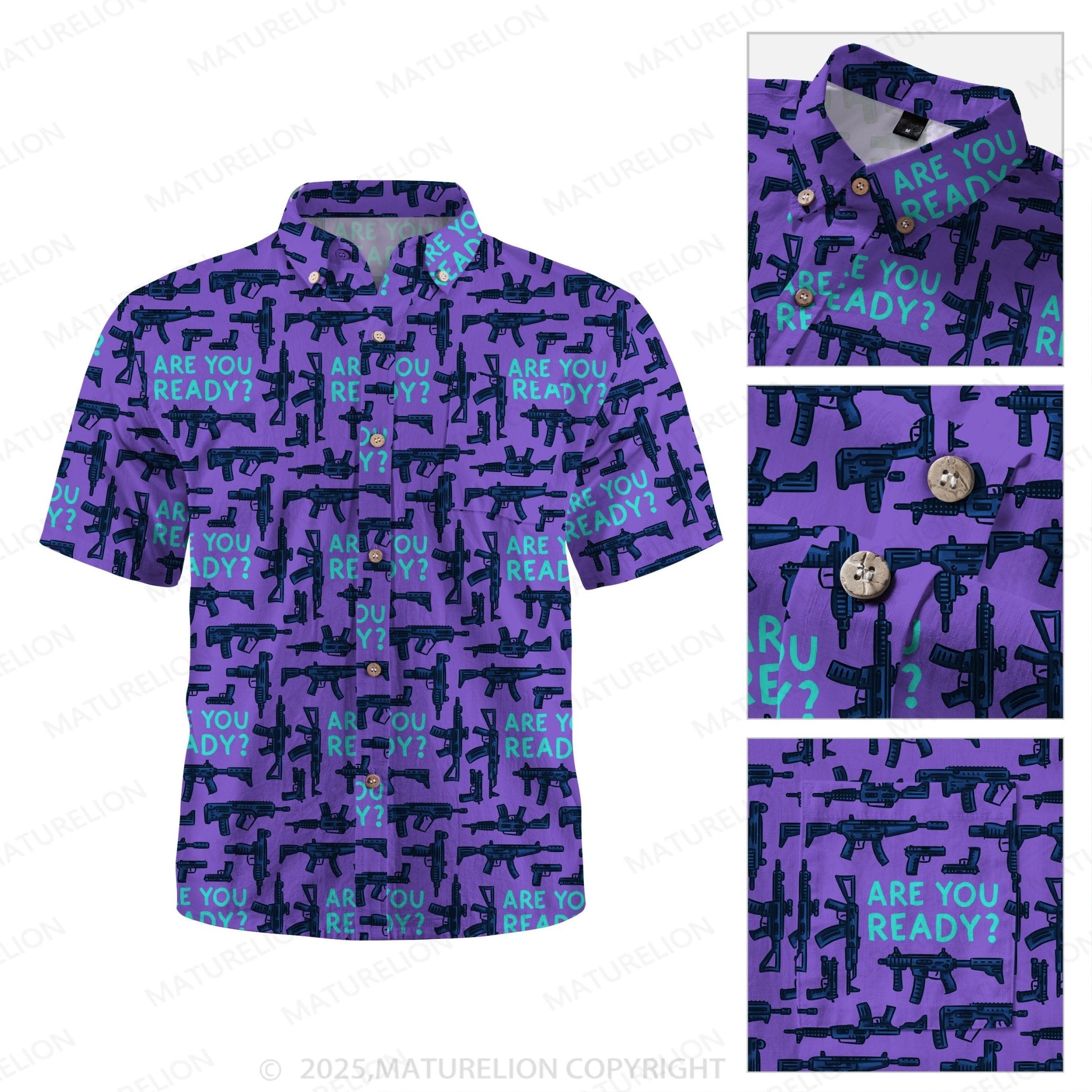 Maturelion Coconut Bay Button Up Shirt