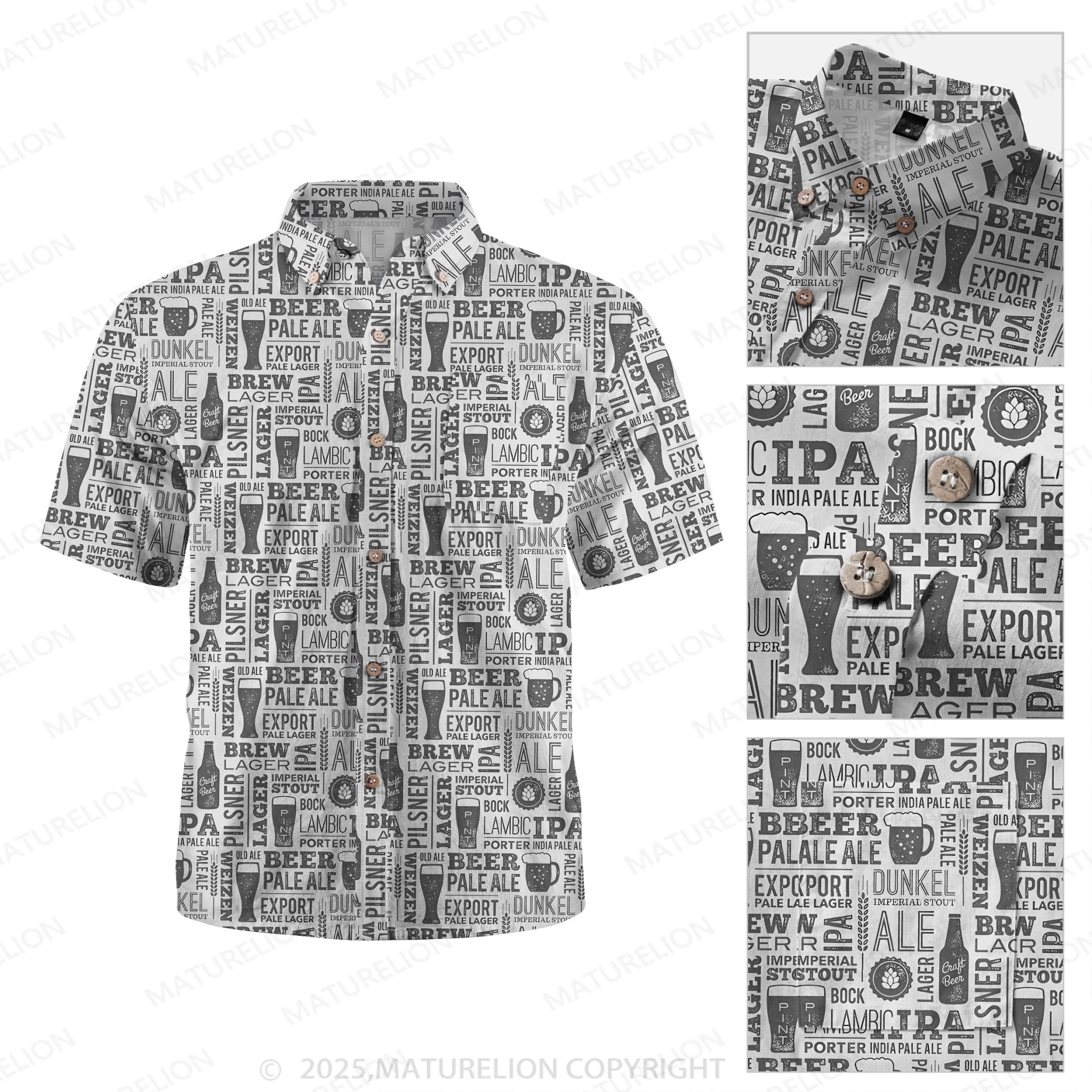 Maturelion Surf and Sand Button Up Shirt