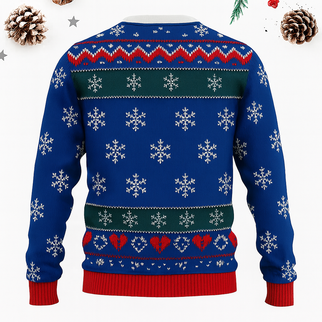 Maturelion Just Here to Get My Balls Wet Beer Funny Christmas Ugly Sweater