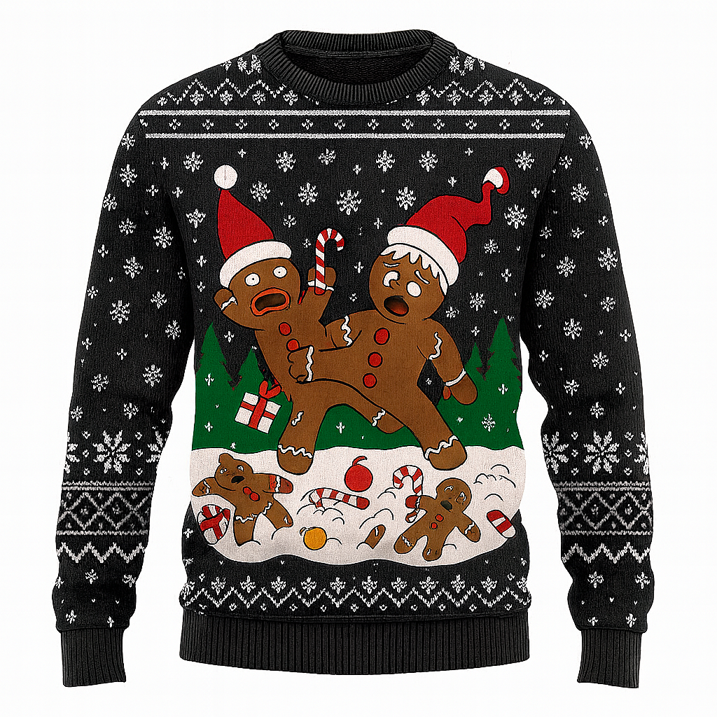 Maturelion Soft Graphic Funny Christmas Ugly Sweater