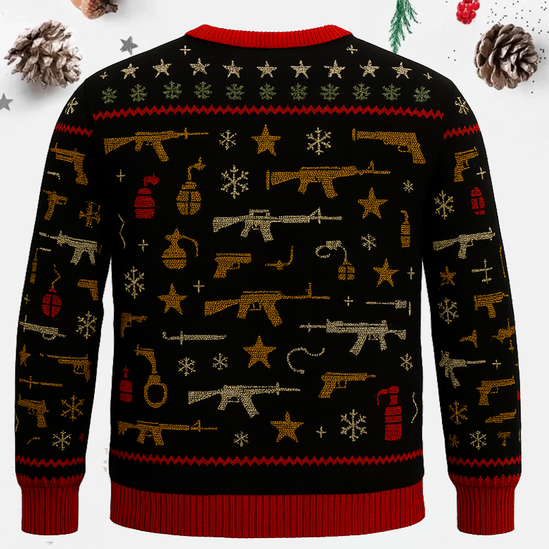 Maturelion Now I Have A Machine Gun Ugly Sweater