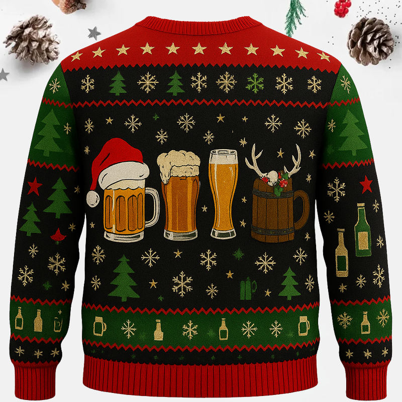 Maturelion It’s The Most Wonderful Time For A Beer Christmas Ugly Sweater