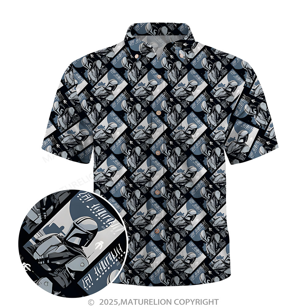 Maturelion Men's Hawaiian Shirt Neon Synthwave Laser Sword Hawaiian Shirt