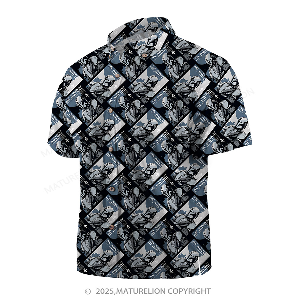 Maturelion Men's Hawaiian Shirt Neon Synthwave Laser Sword Hawaiian Shirt