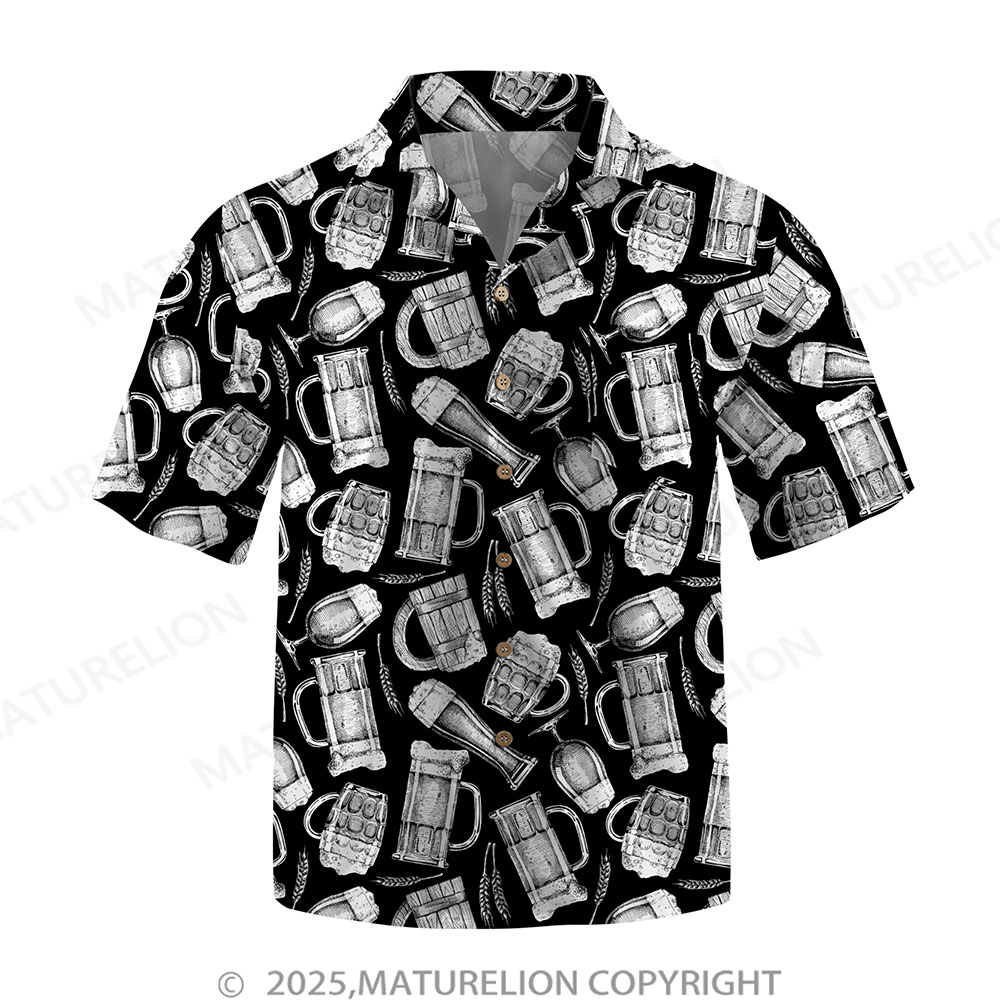 Maturelion Men's Hawaiian Shirt Surf Shack Hawaiian Shirt