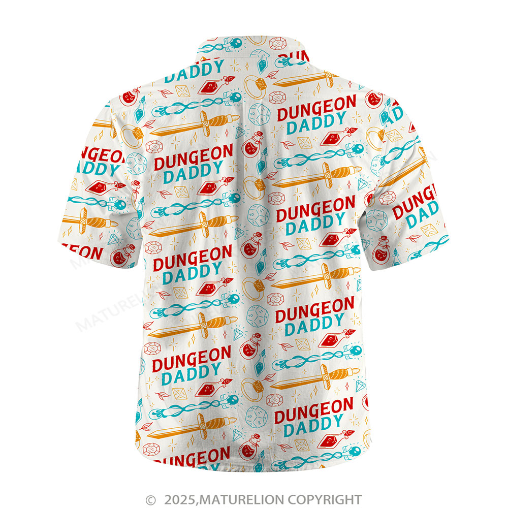 Maturelion Aloha Shirts Dungeon Daddy Button Up Shirt