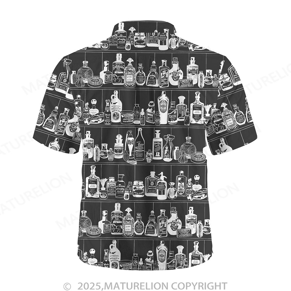 Maturelion Men's Hawaiian Shirt Pacific Flow Button Up Shirt