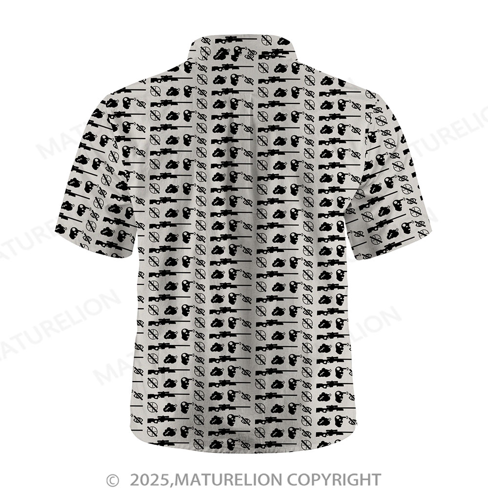 Maturelion Men's Hawaiian Shirt Jungle Vibes Button Up Shirt