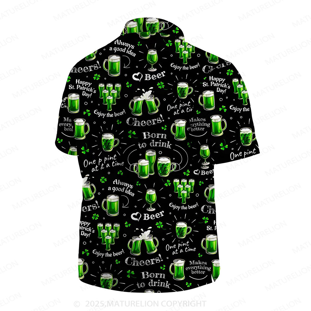 Maturelion St Patrick's Button Up Shirt Seaside Chill Button Up Shirt