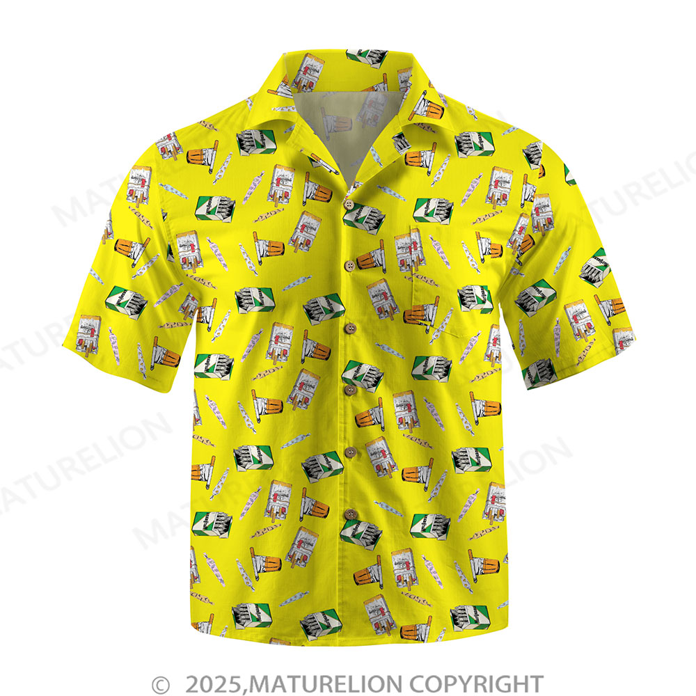 Maturelion Men's Button Pocket ShirtTropical Bliss and Endless Thrills Hawaiian Shirt