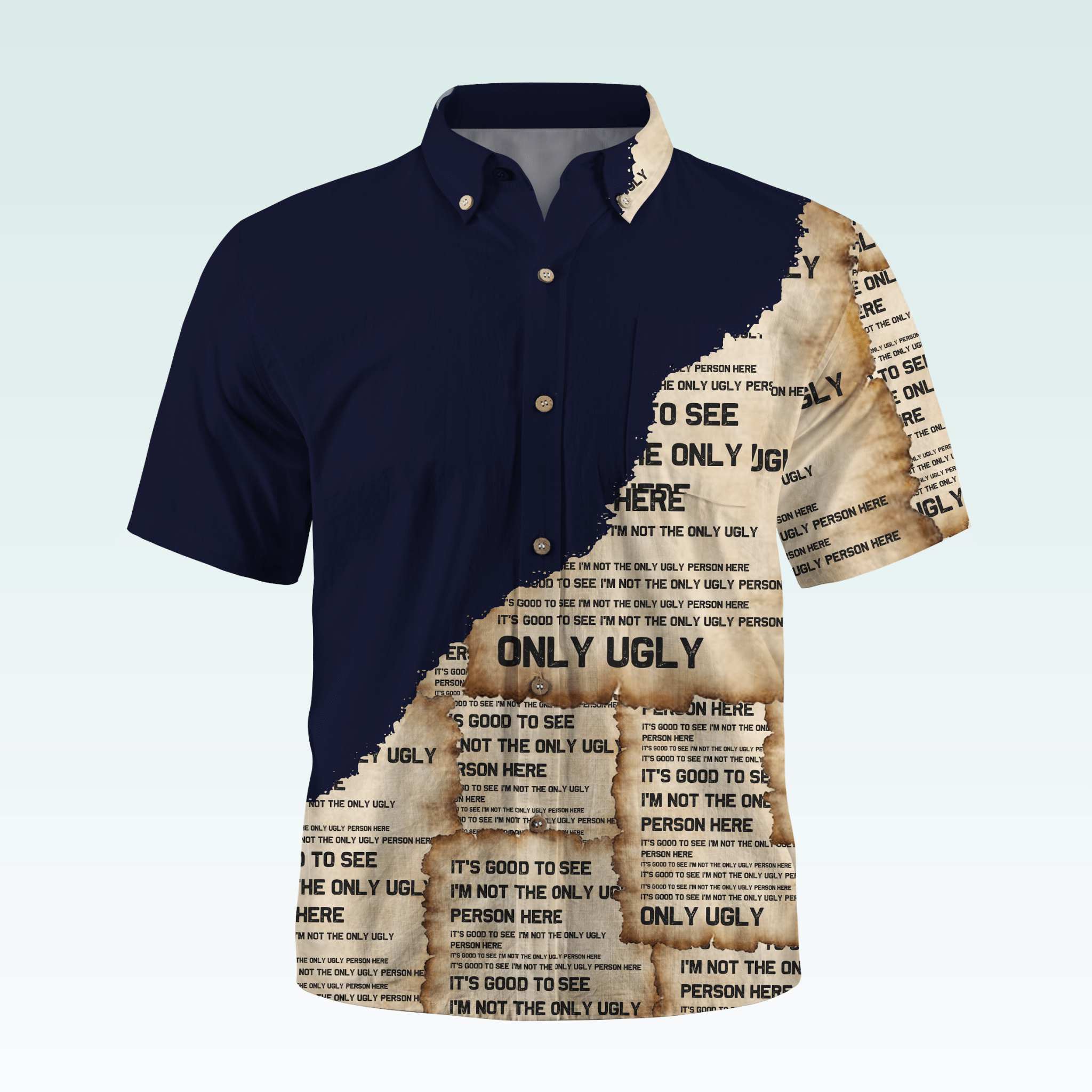 Maturelion Men's Button Pocket ShirtIt's Good To See I'm Not The Only Ugly Person Here Hawaiian Shirt