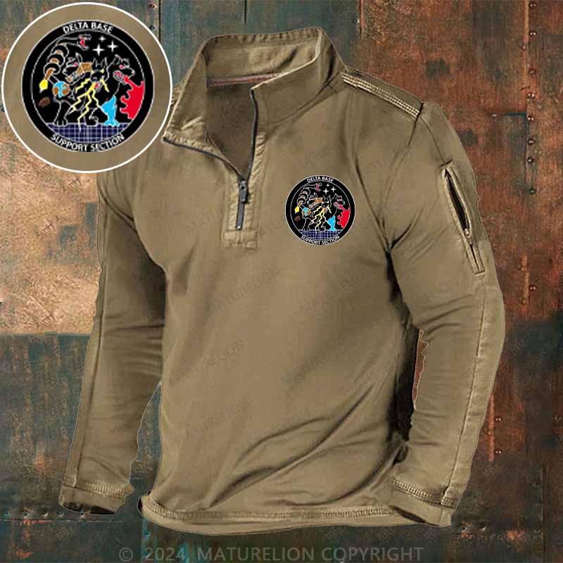 Maturelion Men's Henley Shirt DELTA BASE SUPPORT SECTION Henley Shirt