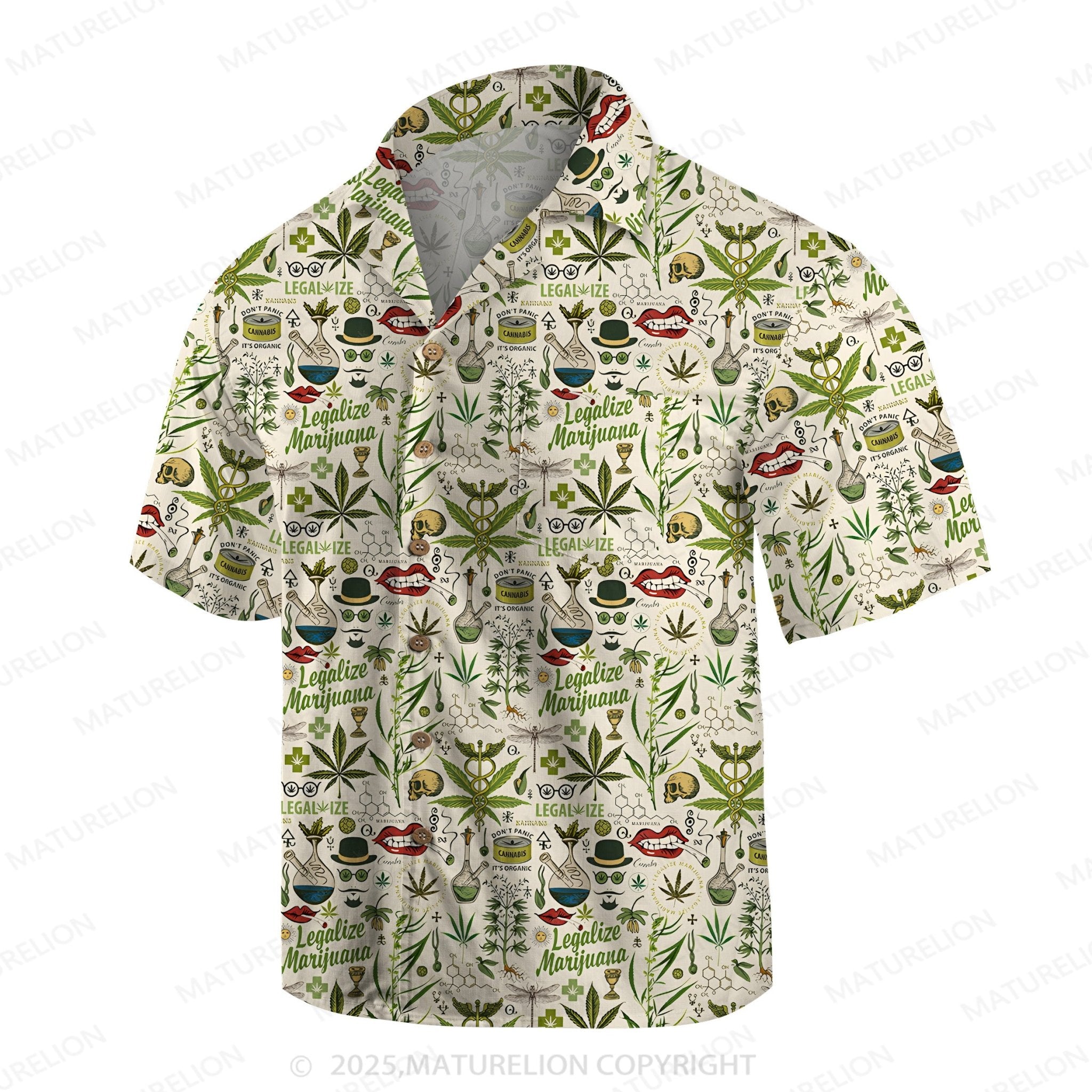 Maturelion Men's Hawaiian Shirt Summer Heat Hawaiian Shirt