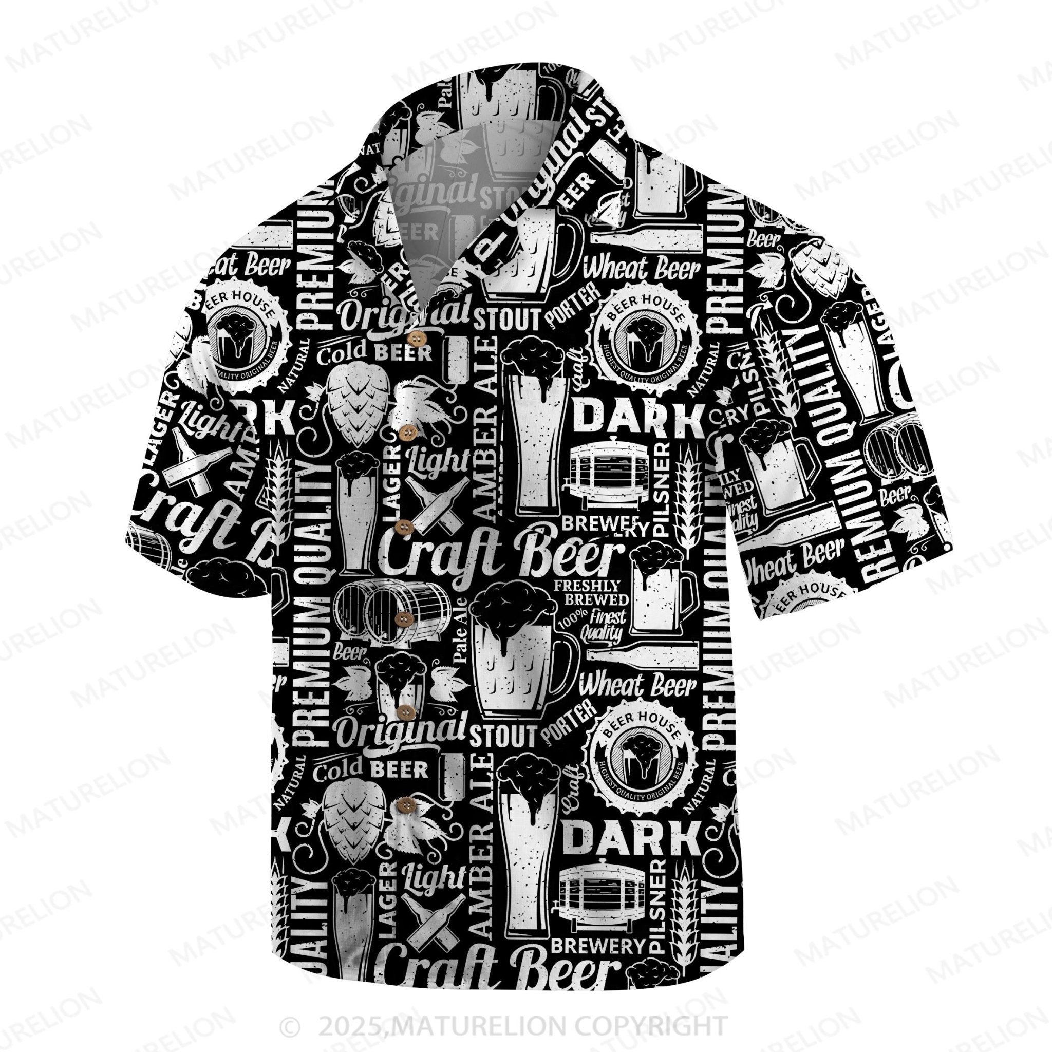 Maturelion Men's Hawaiian Shirt Palm Paradise Hawaiian Shirt