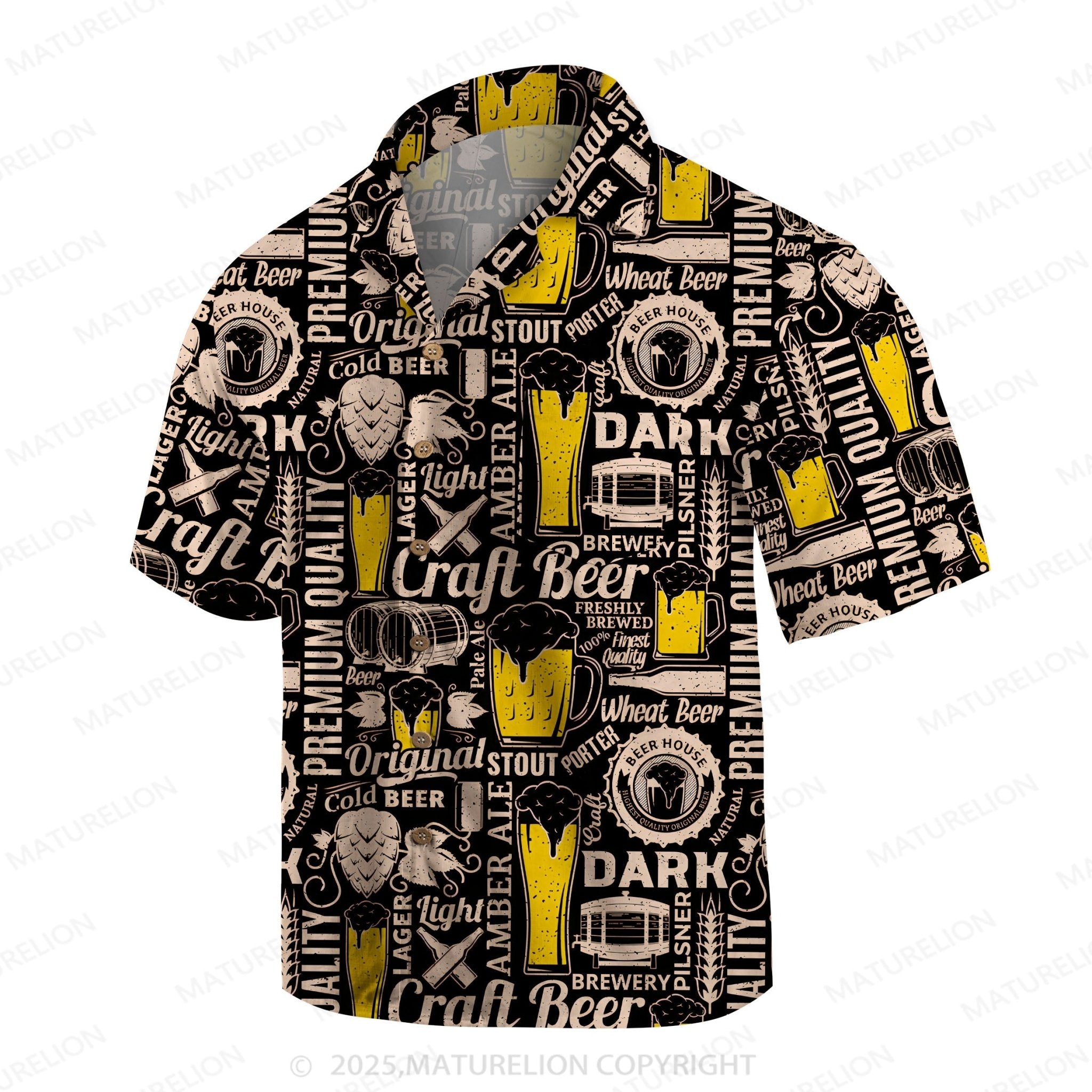 Maturelion Men's Hawaiian Shirt Palm Paradise Hawaiian Shirt