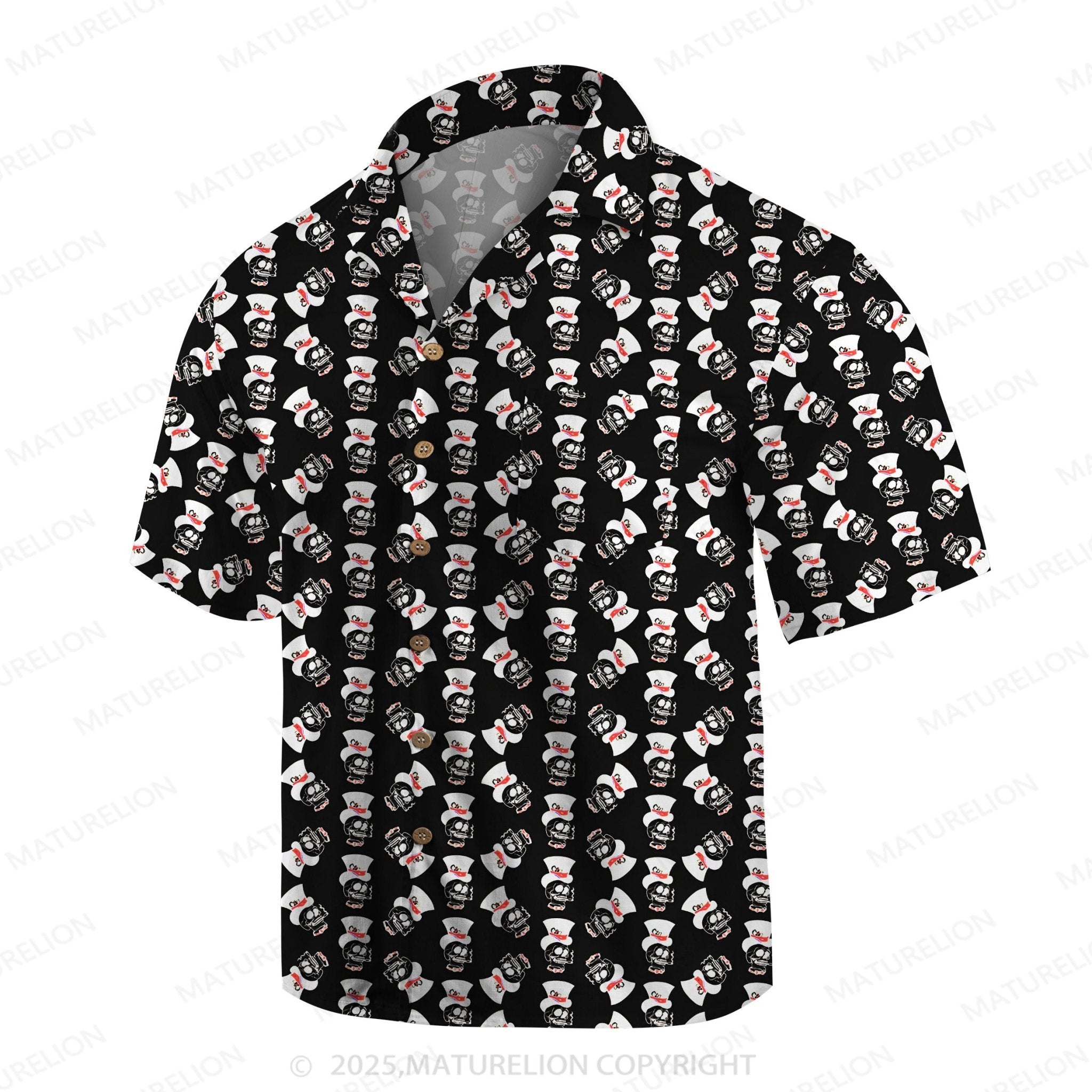 Maturelion Men's Hawaiian Shirt Ocean Sunset Hawaiian Shirt