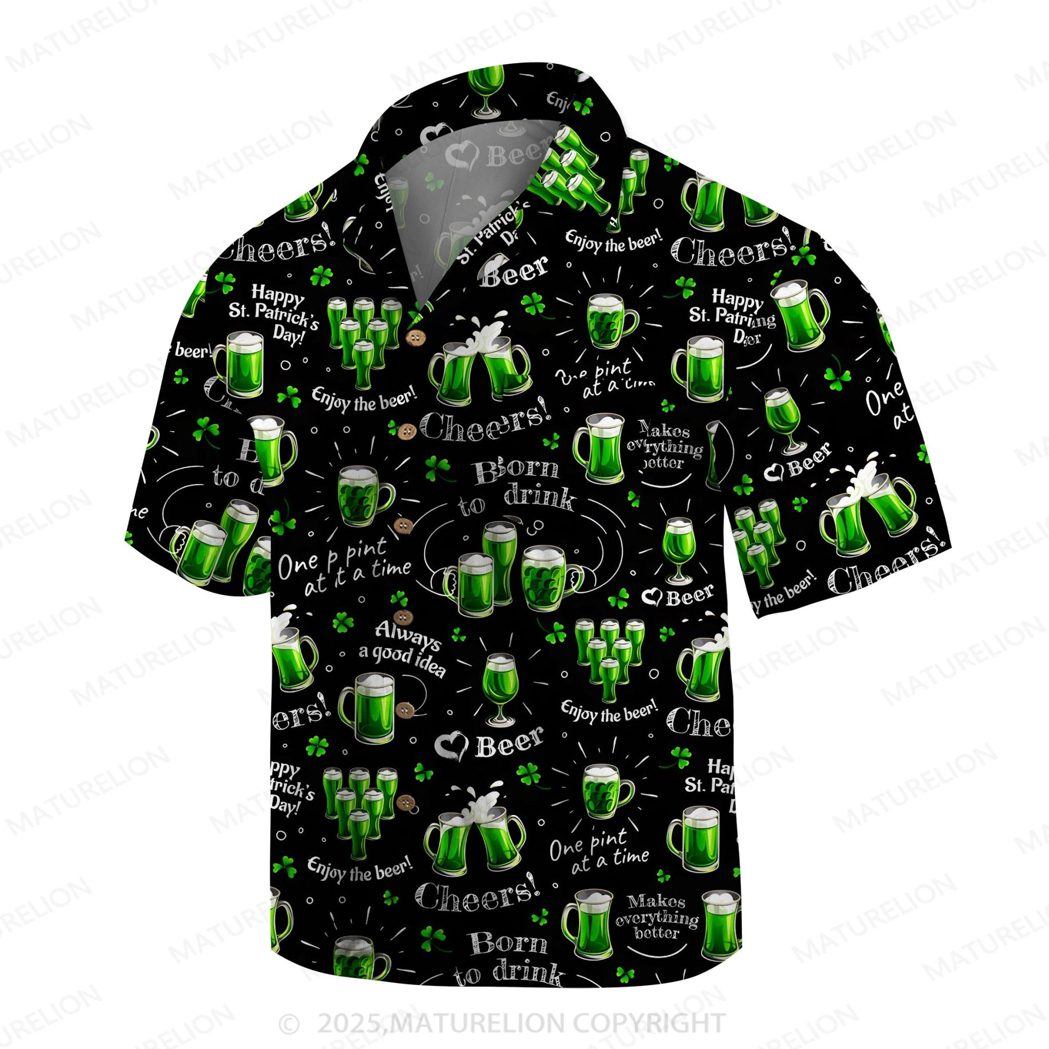 Maturelion St Patrick's Hawaiian Shirt Seaside Chill Hawaiian Shirt