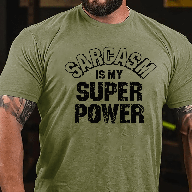 Sarcasm Is My Super Power Cotton T-shirt-Maturelion
