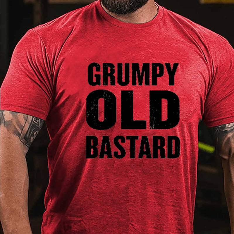 Grumpy Old Bastard Cotton T-shirt-Maturelion