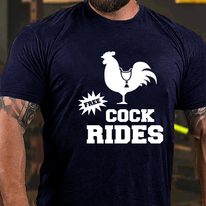 Free Cock Rides Cotton T-shirt-Maturelion