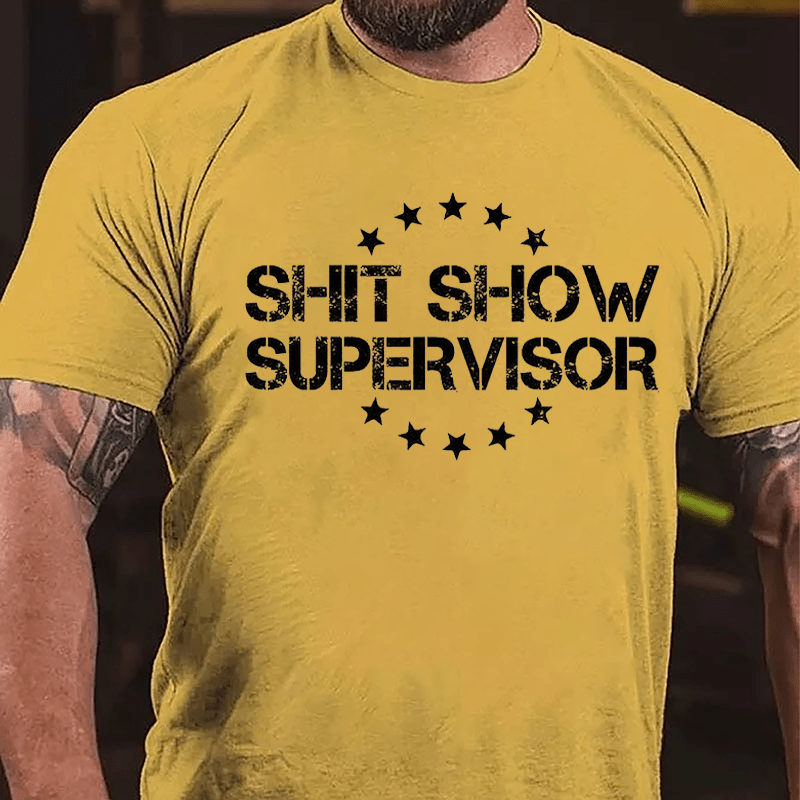Shit Show Supervisor Men's Cotton T-shirt-Maturelion