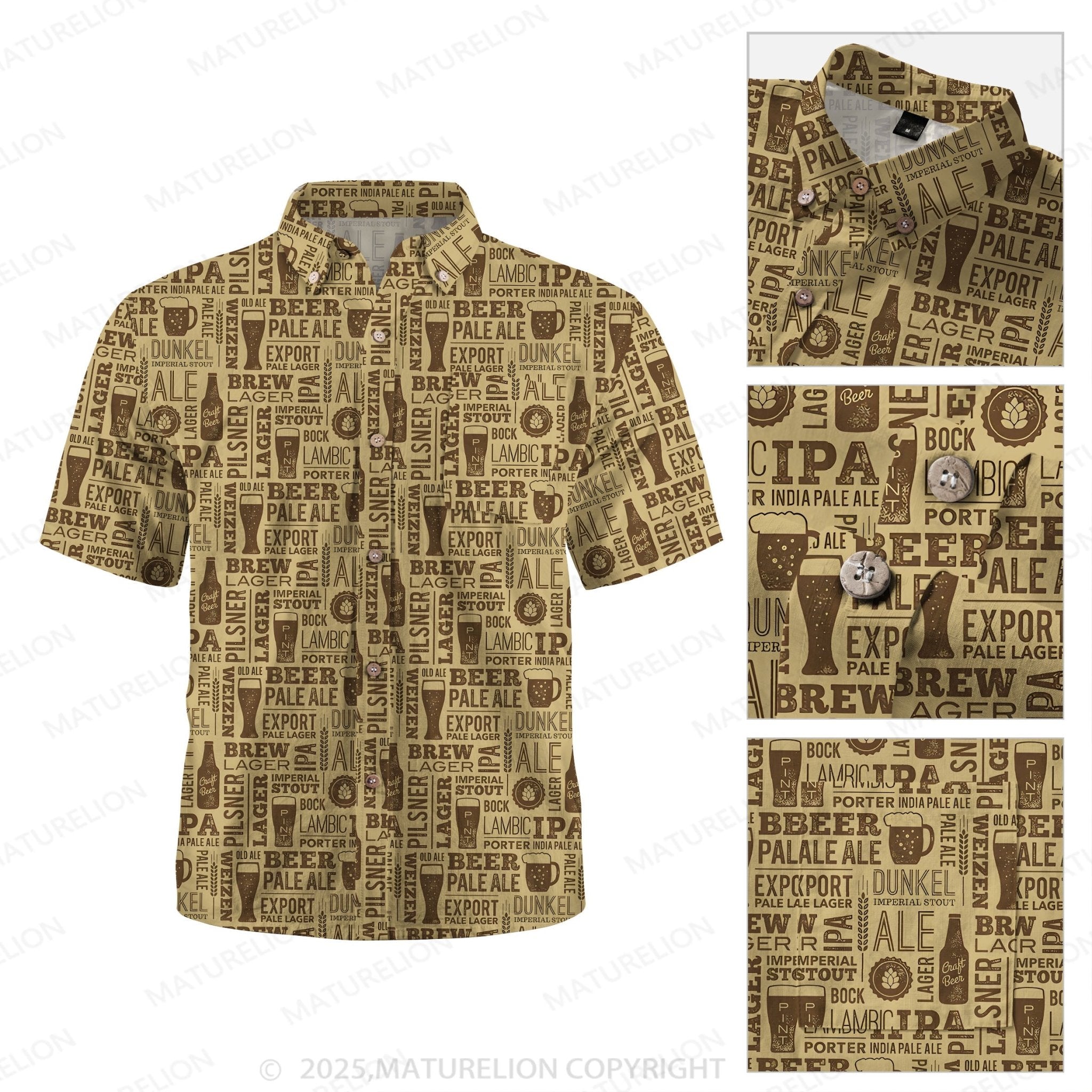 Maturelion Surf and Sand Button Up Shirt