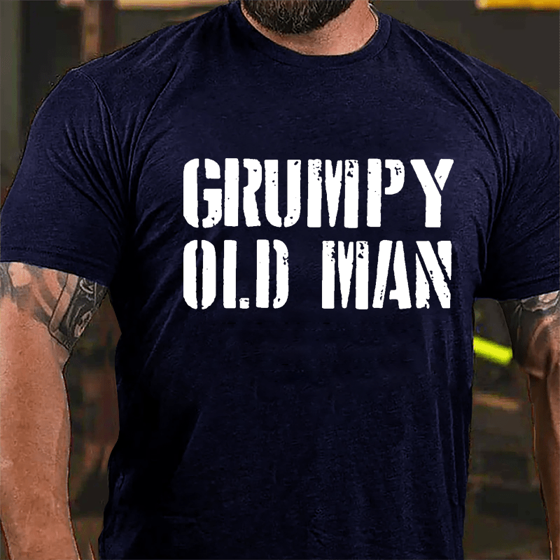 Grumpy Old Man Cotton T-shirt-Maturelion