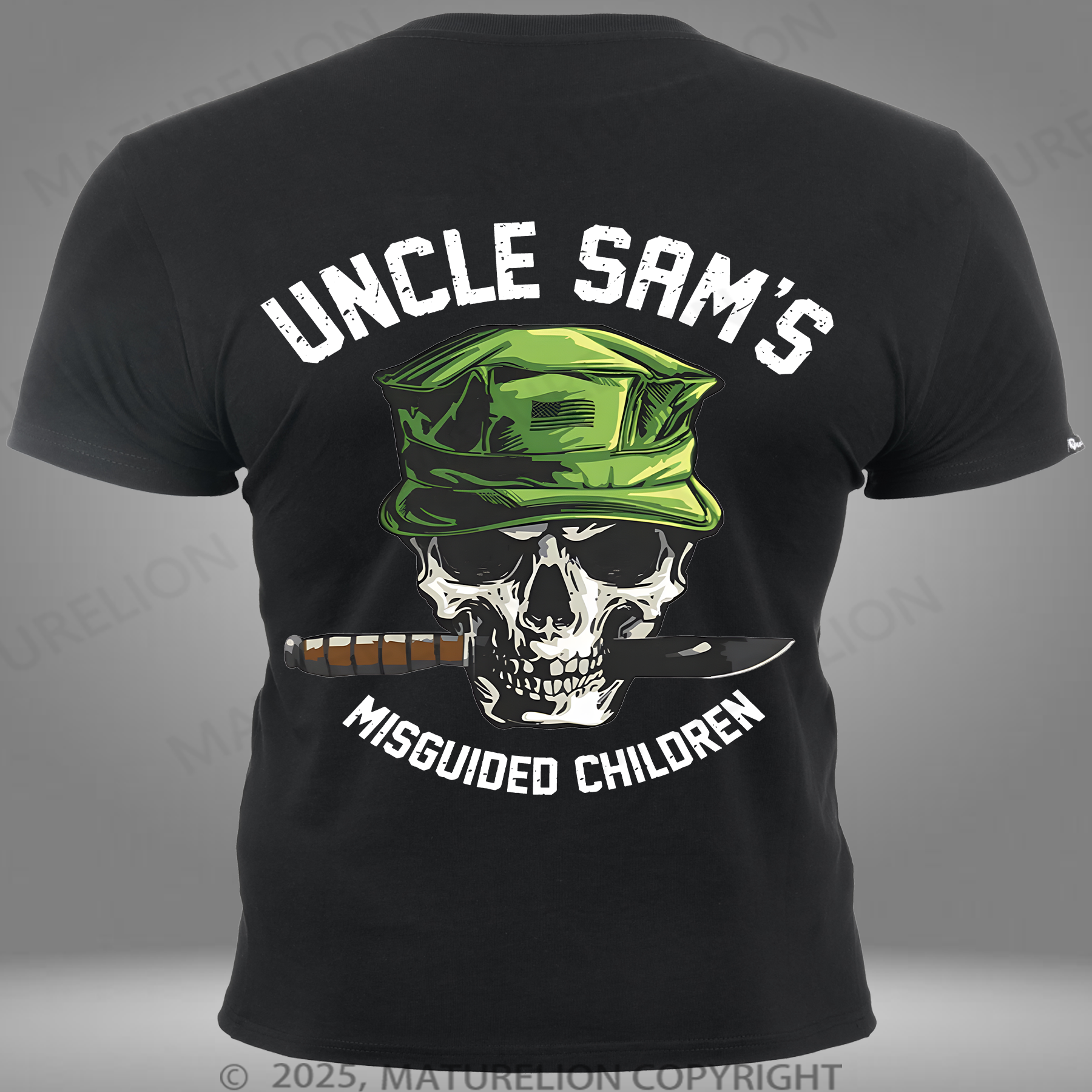 Maturelion Men's T-Shirt Uncle Sam's Misguided Children Pocket T-shirt