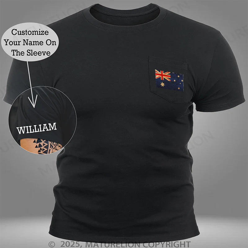 Maturelion Australia T-shirt I'm Australian No Need To Welcome Me To My Own Country Pocket T-shirt