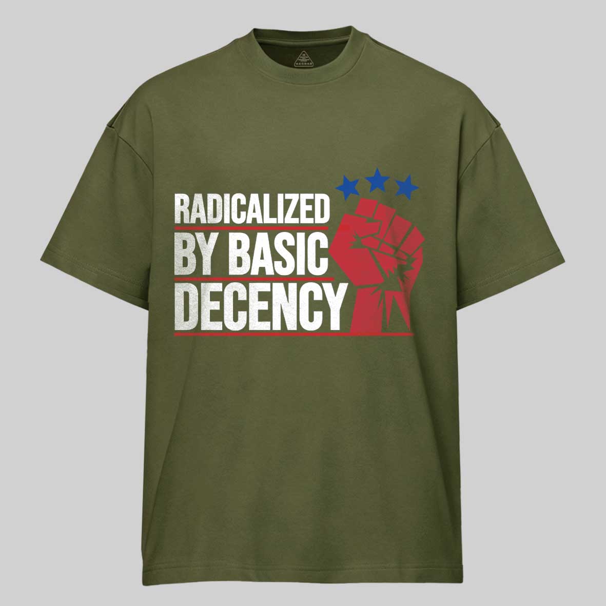 Maturelion Radicalized-By-Basic-Decency-3 Cotton T-shirt
