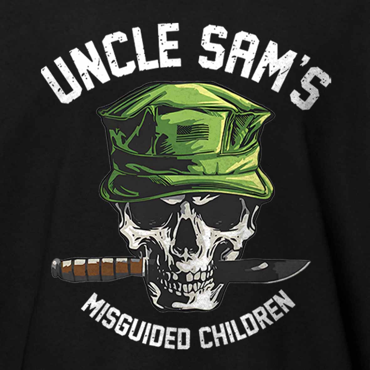 Maturelion Men's T-Shirt Uncle Sam's Misguided Children Cotton T-shirt