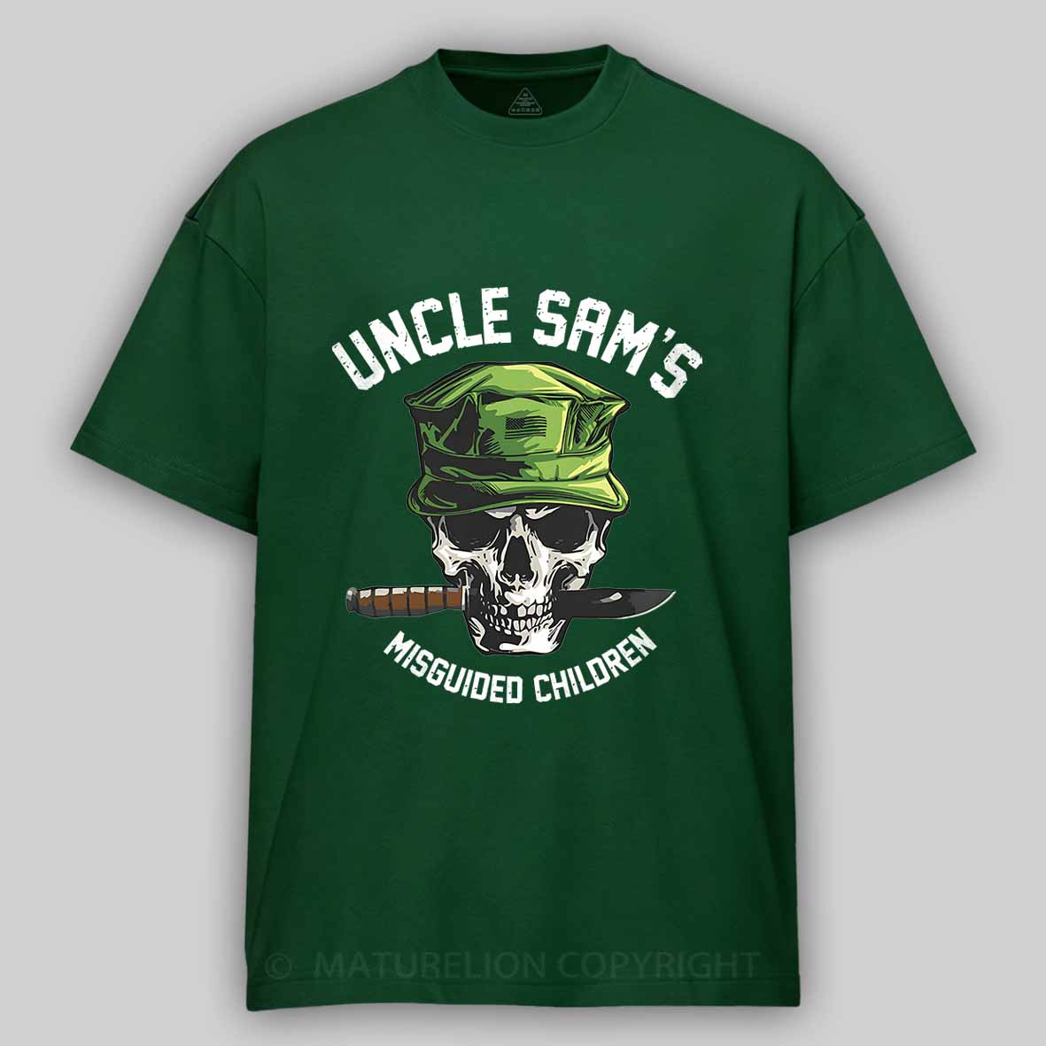 Maturelion Men's T-Shirt Uncle Sam's Misguided Children Cotton T-shirt