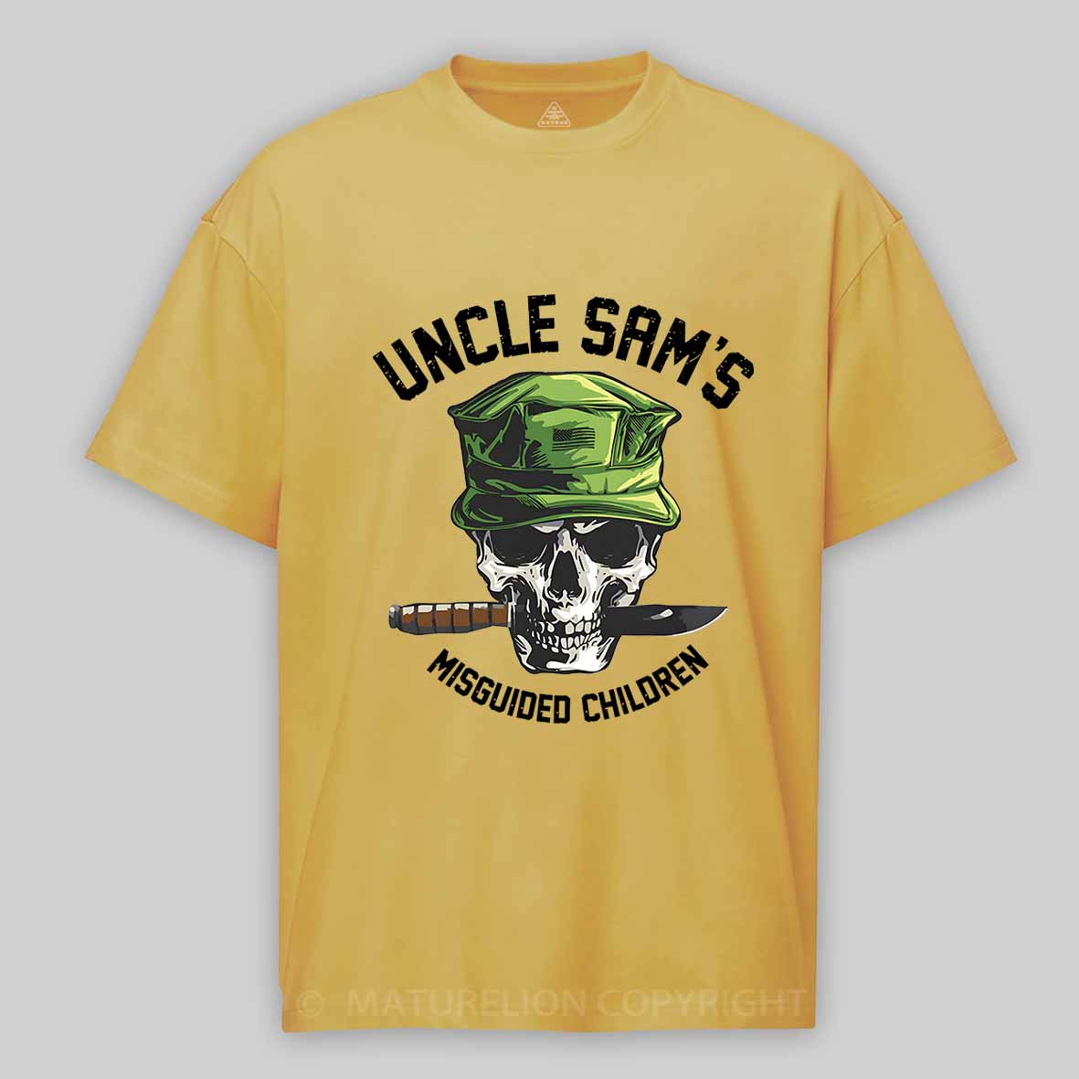 Maturelion Men's T-Shirt Uncle Sam's Misguided Children Cotton T-shirt