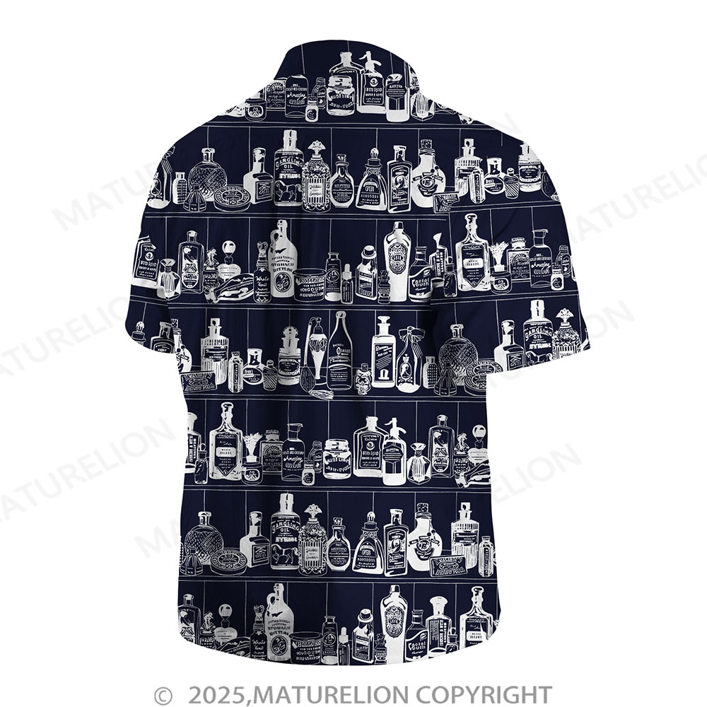 Maturelion Men's Hawaiian Shirt Pacific Flow Button Up Shirt