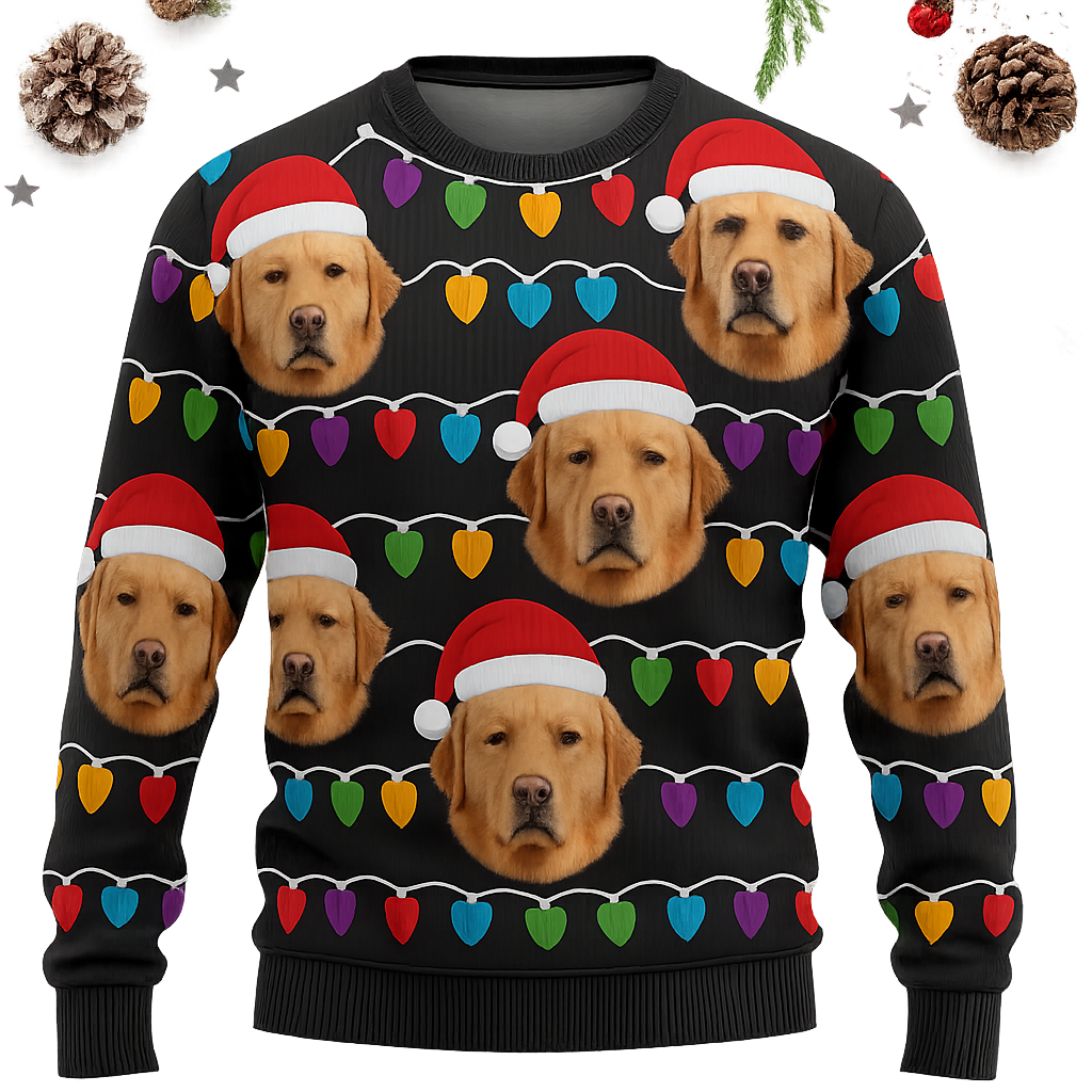 Maturelion Custom Face Christmas Family Pet Funny Ugly Christmas Sweater