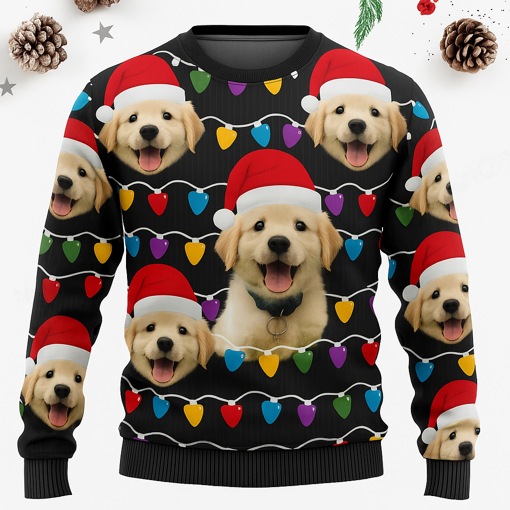 Maturelion Custom Face Christmas Family Pet Funny Ugly Christmas Sweater