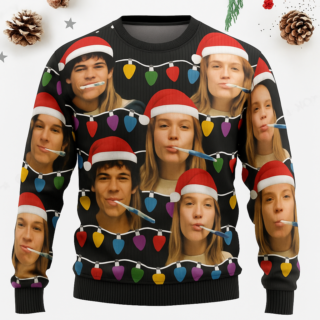 Maturelion Custom Face Christmas Family Pet Funny Ugly Christmas Sweater