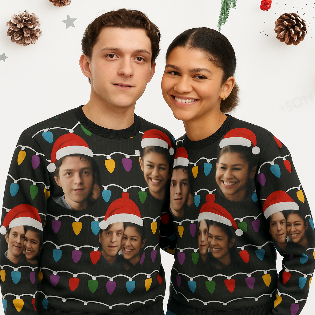 Maturelion Custom Face Christmas Family Pet Funny Ugly Christmas Sweater