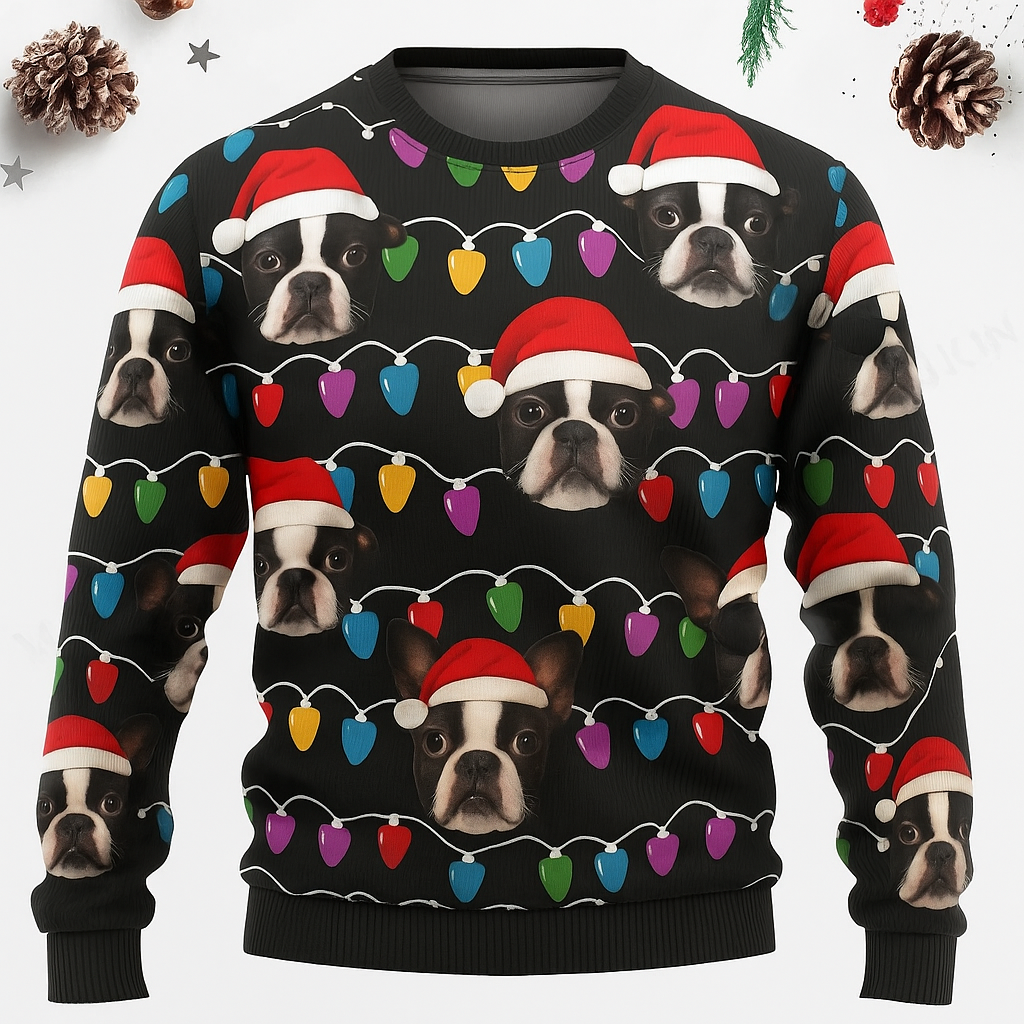 Maturelion Custom Face Christmas Family Pet Funny Ugly Christmas Sweater