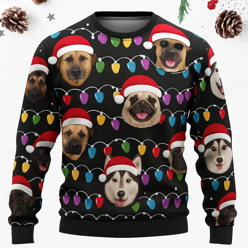 Maturelion Custom Face Christmas Family Pet Funny Ugly Christmas Sweater