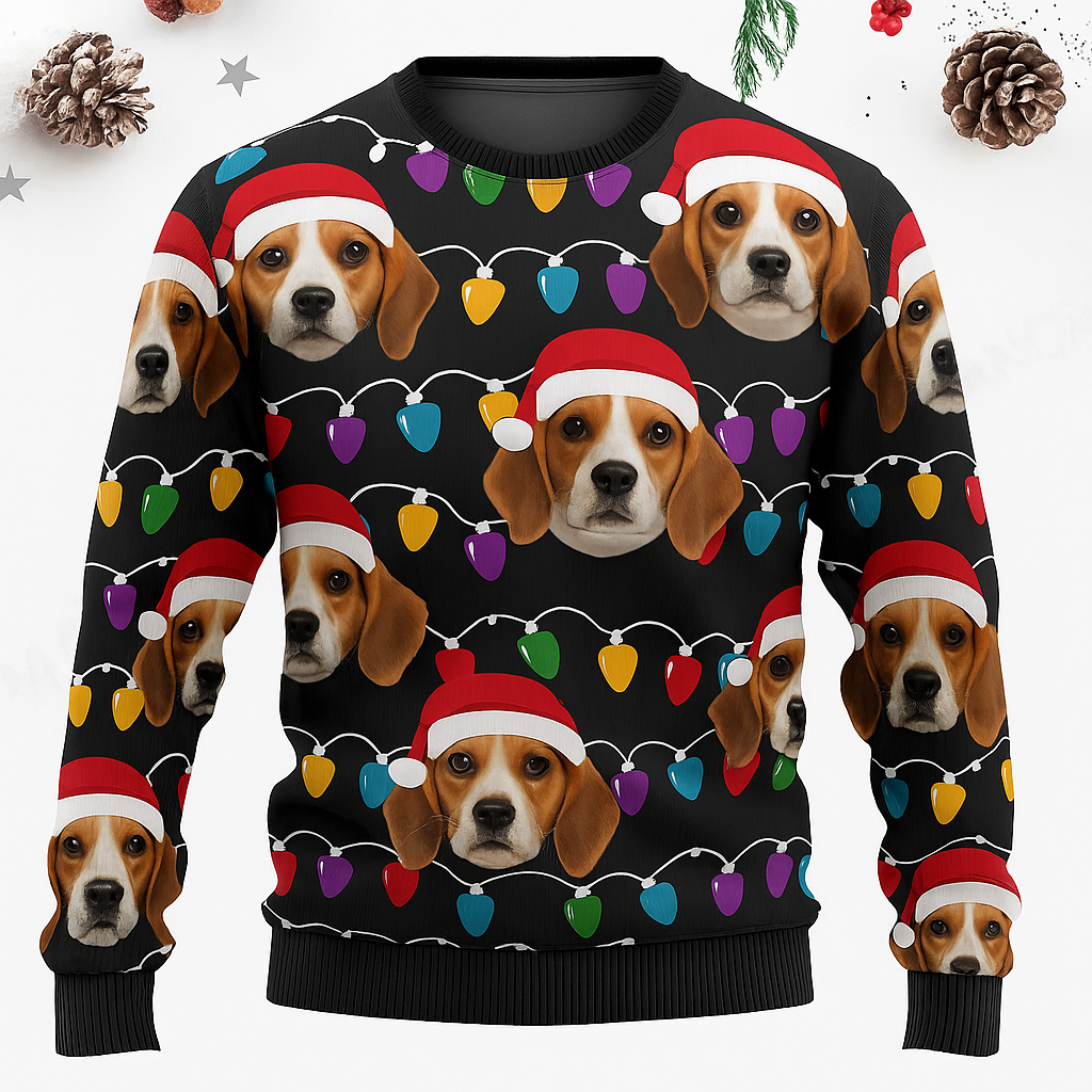 Maturelion Custom Face Christmas Family Pet Funny Ugly Christmas Sweater
