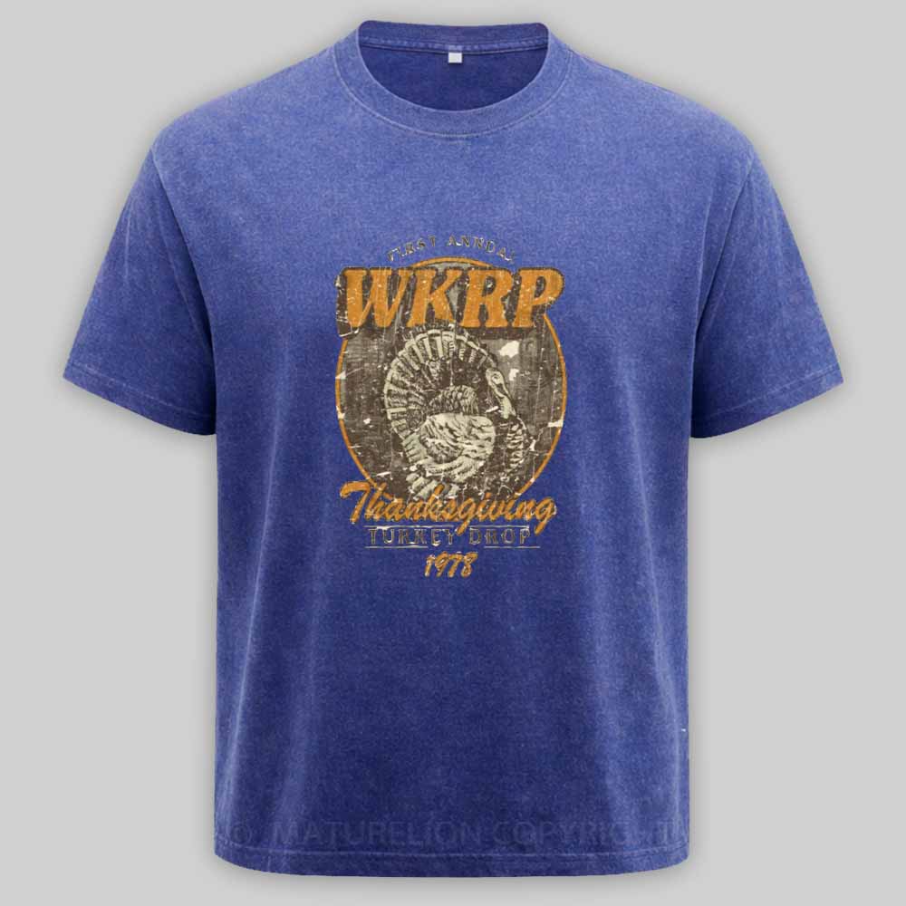 MaturelionWKRP Turkey Drop 1978 Washed T-shirt