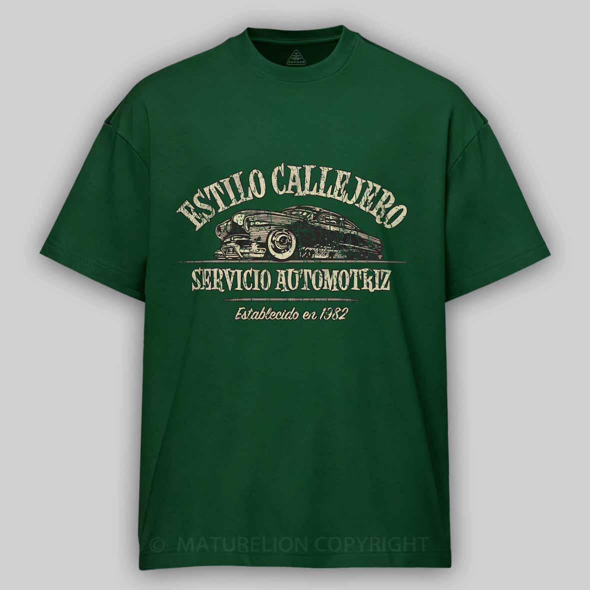 Maturelion Estilo Callejero Servicio Automotriz 1982 Cotton T-shirt