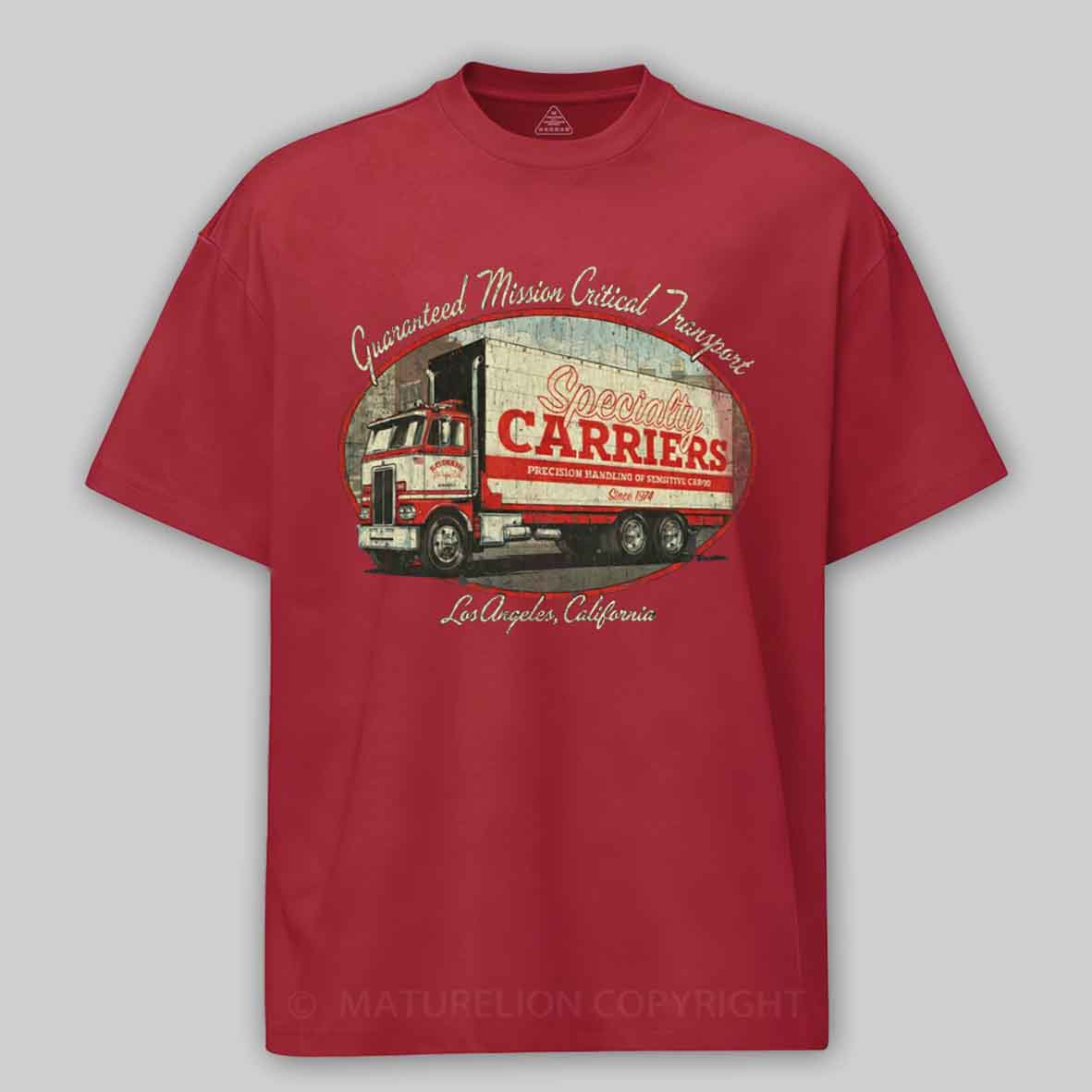 Maturelion Specialty Carriers Los Angeles 1974 Cotton T-shirt