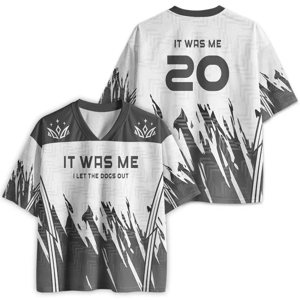 Maturelion Sarcastic Funny It Was Me I Let The Dogs Out  Mesh Jersey