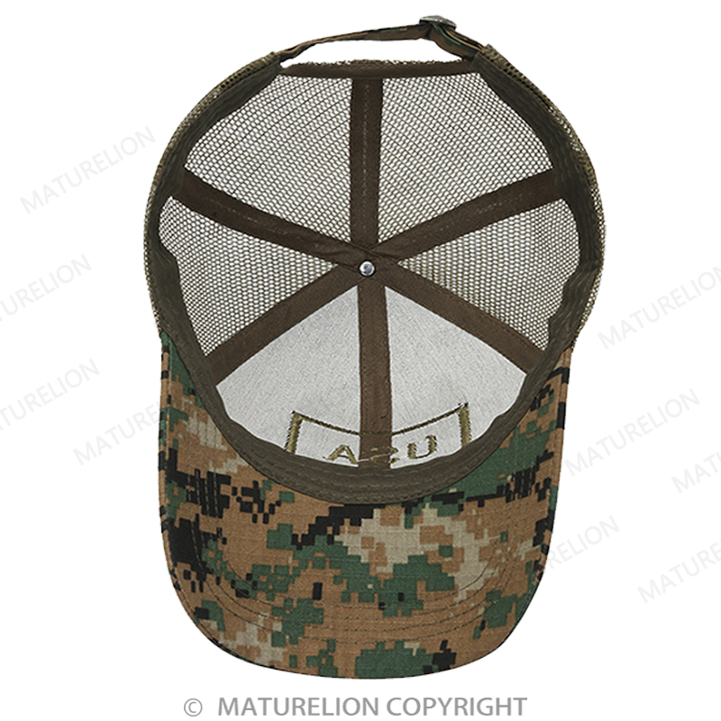 Maturelion American Flag Patch Mesh Trucker Hat
