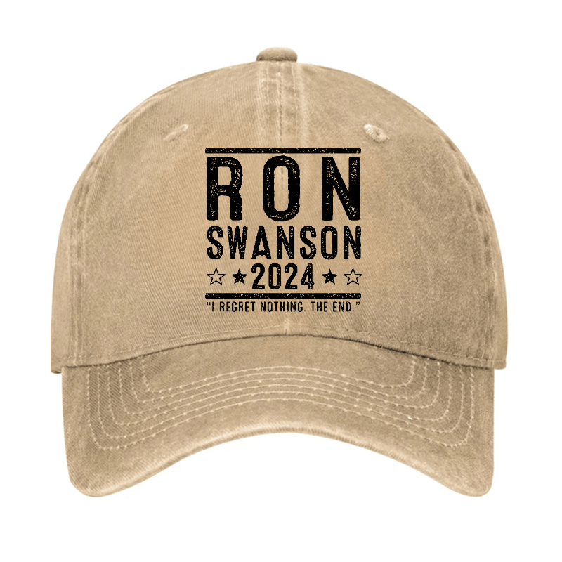 Ron Swanson 2025 I Regret Nothing The End Funny Sarcastic Cap-Maturelion
