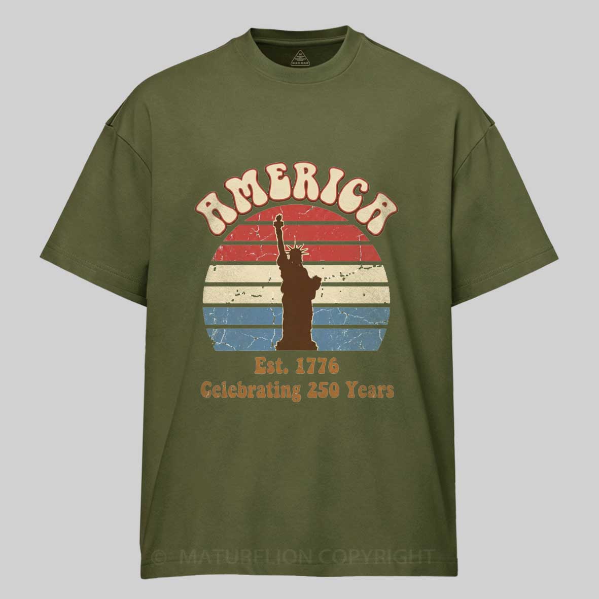Maturelion 250 Years America Anniversary Vintage 1776 2026 Independence Day T-shirt 